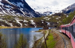 Viagem de trem de Oslo para Bergen