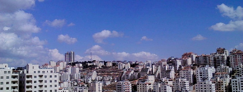 Vista parcial da cidade de Ramallah Capital da Cisjordânia.